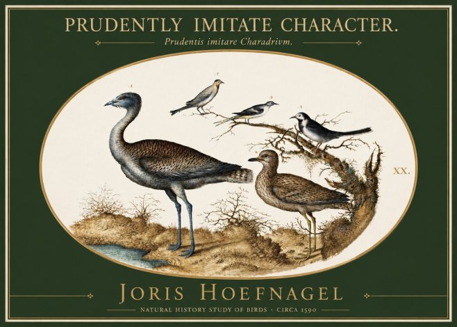 Joris Hoefnagel Prudently Imitate Character. No2 - Plakát