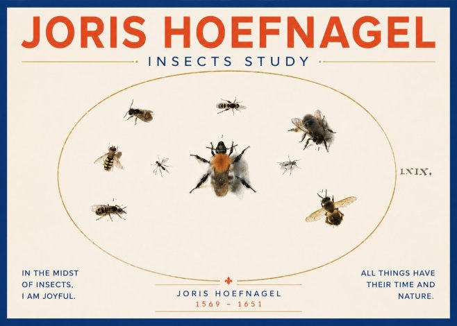 Joris Hoefnagel Insects Study II No4 - Plakát