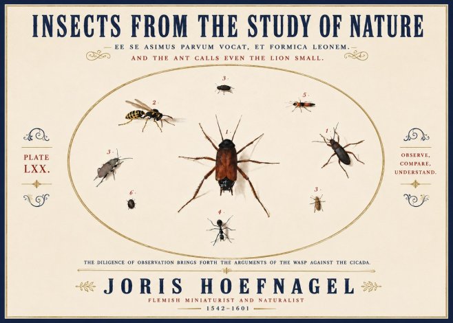 Joris Hoefnagel Insects from the Study of Nature No6 - Plakát