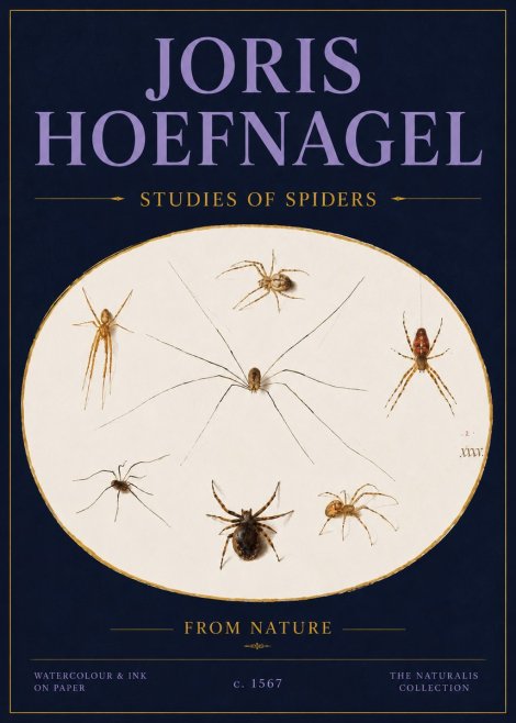Joris Hoefnagel Studies of Spiders from Nature No4 - Plakát