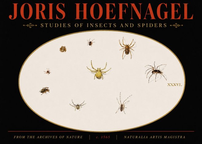 Joris Hoefnagel Studies of Insects and Spiders No5 - Plakát