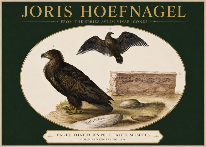 Joris Hoefnagel Eagle That Does Not Catch Muscles No3 - Plakát