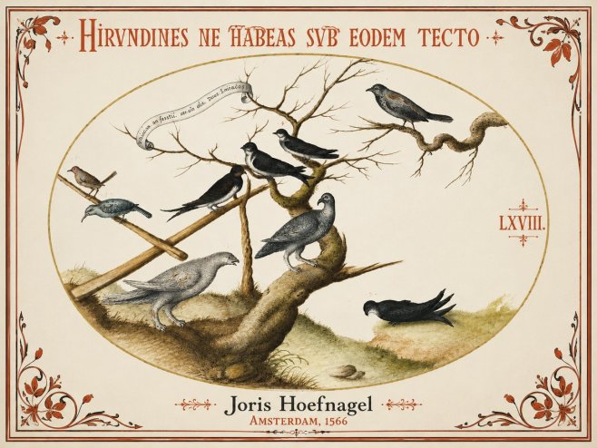 Joris Hoefnagel Birds Study No4 - Plakát