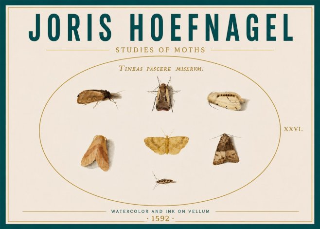 Joris Hoefnagel Studies of Moths II No6 - Plakát