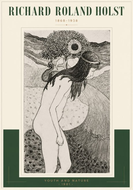 Richard Roland Holst Youth and Nature No2 - Plakát