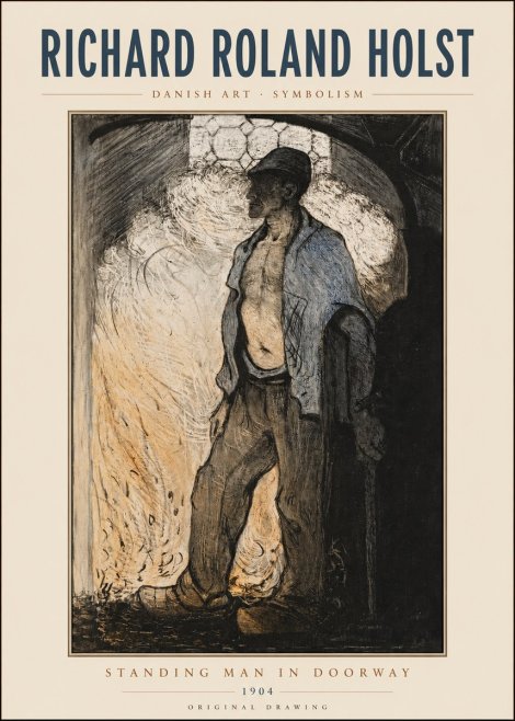 Richard Roland Holst Standing Man in Doorway No3 - Plakát