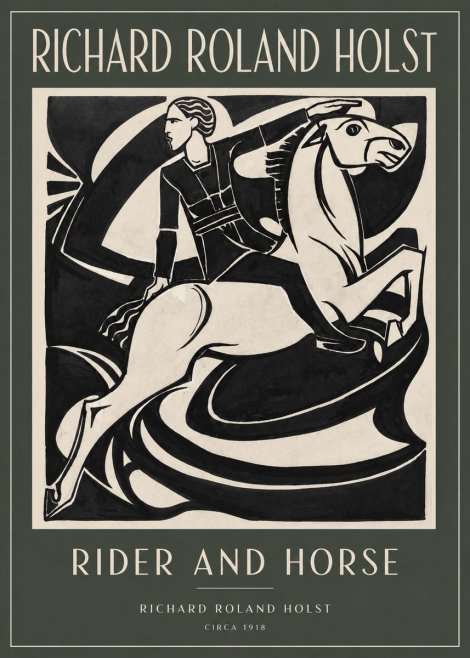 Richard Roland Holst Rider and Horse No2 - Plakát