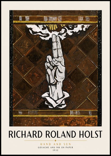 Richard Roland Holst Hand and Sun No4 - Plakát