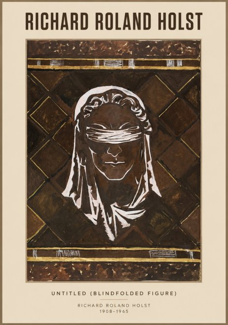 Richard Roland Holst Untitled (Blindfolded Figure) No1 - Plakát