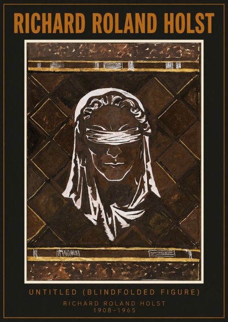 Richard Roland Holst Untitled (Blindfolded Figure) No2 - Plakát