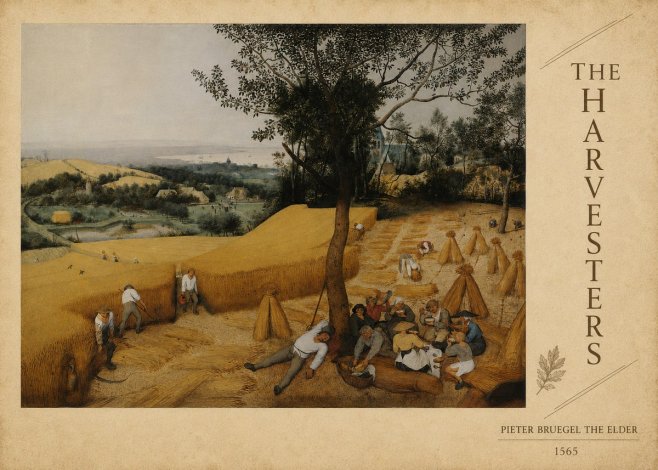 Pieter Bruegel The Harvesters II No6 - Plakát