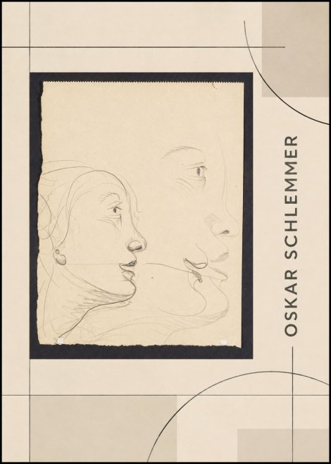 Oskar Schlemmer Profile Studies No2 - Plakát