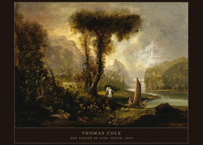 Thomas Cole The Voyage of Life: Youth II No6 - Plakát