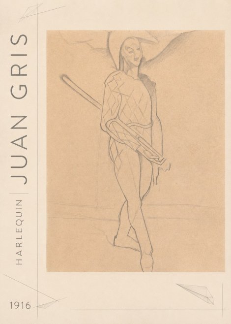 Juan Gris Harlequin No3 - Plakát