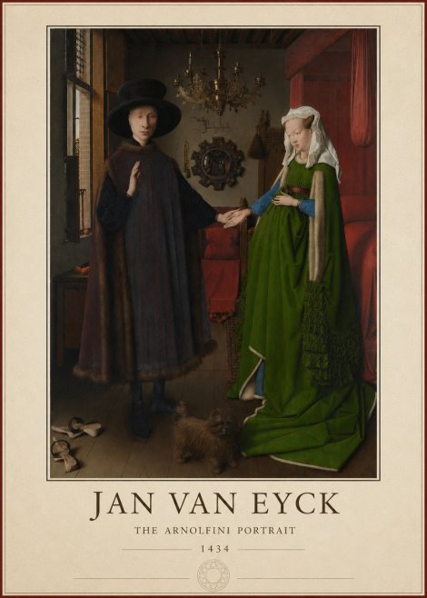 Jan van Eyck The Arnolfini Portrait III No4 - Plakát