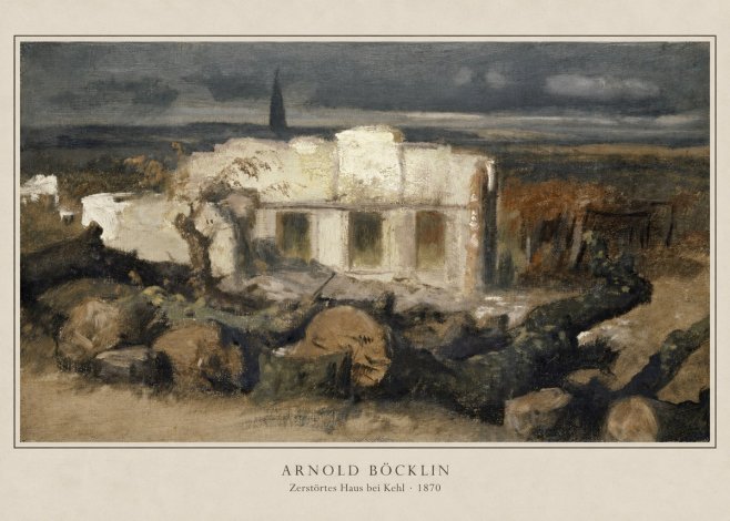 Arnold Böcklin Zerstörtes Haus Bei Kehl No2 - Plakát