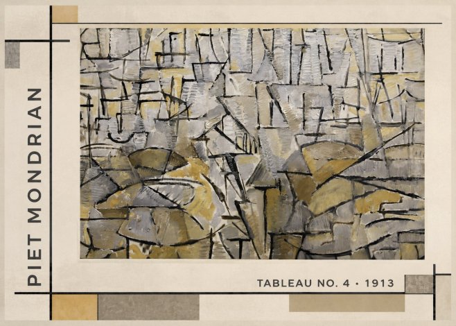 Piet Mondrian Tableau No. 4 No1 - Plakát
