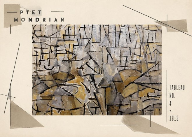 Piet Mondrian Tableau No. 4 No3 - Plakát