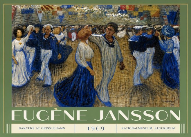 Eugène Jansson Dancers at Grisslehamn No5 - Plakát