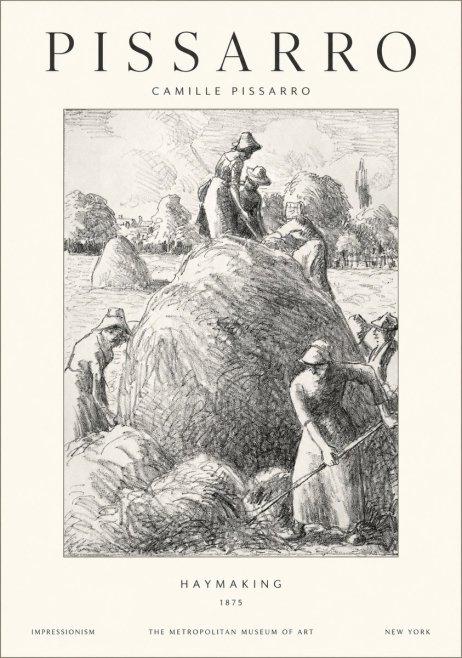 Pissarro Haymaking No1 - Plakát
