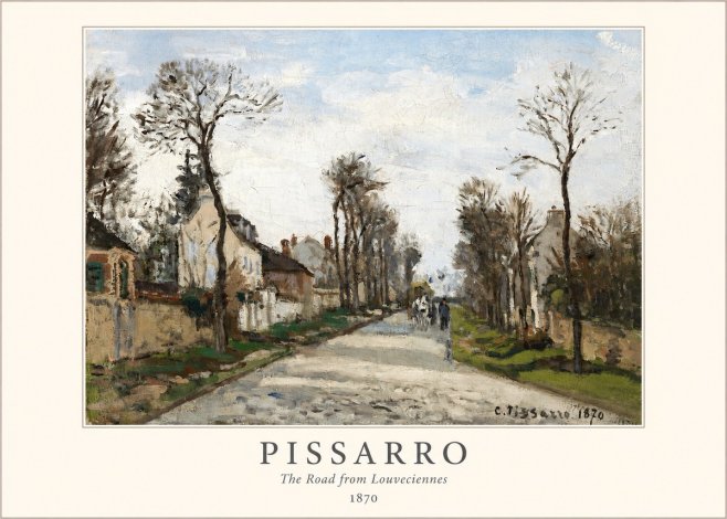 Pissarro The Road from Louveciennes I No1 - Plakát