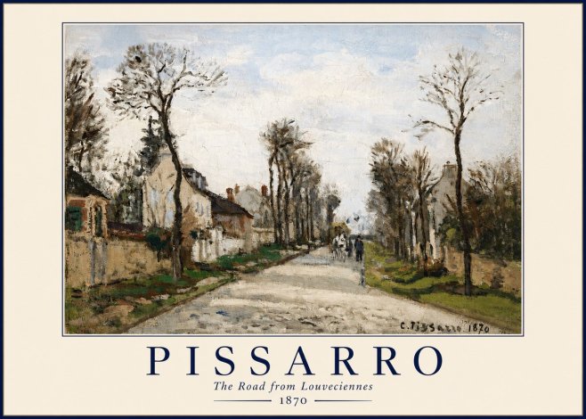 Pissarro The Road from Louveciennes I No2 - Plakát