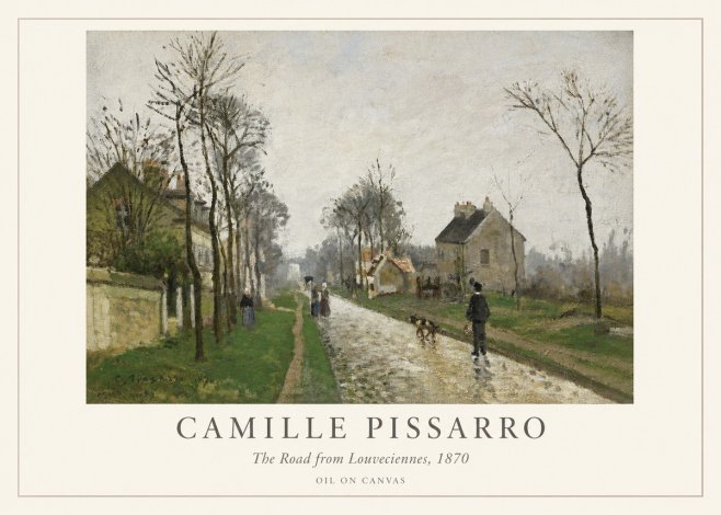 Pissarro The Road from Louveciennes, 1870 No1 - Plakát