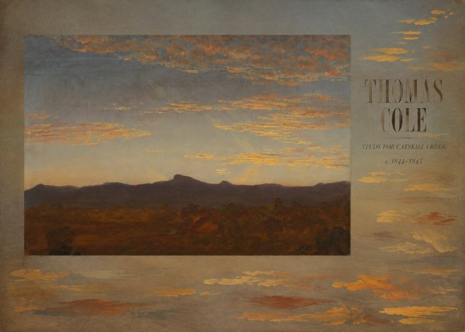 Thomas Cole Study for Catskill Creek I No5 - Plakát