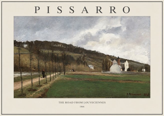 Pissarro The Road from Louveciennes II No1 - Plakát