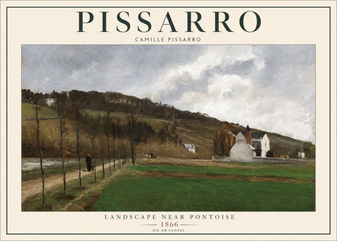 Pissarro The Road from Louveciennes II No2 - Plakát