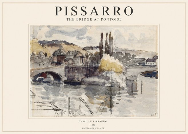 Pissarro The Bridge at Pontoise No1 - Plakát