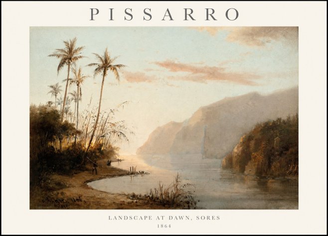 Pissarro Landscape at Dawn, Sores No1 - Plakát