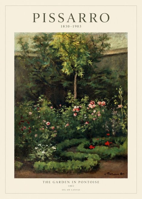 Pissarro The Garden in Pontoise No1 - Plakát