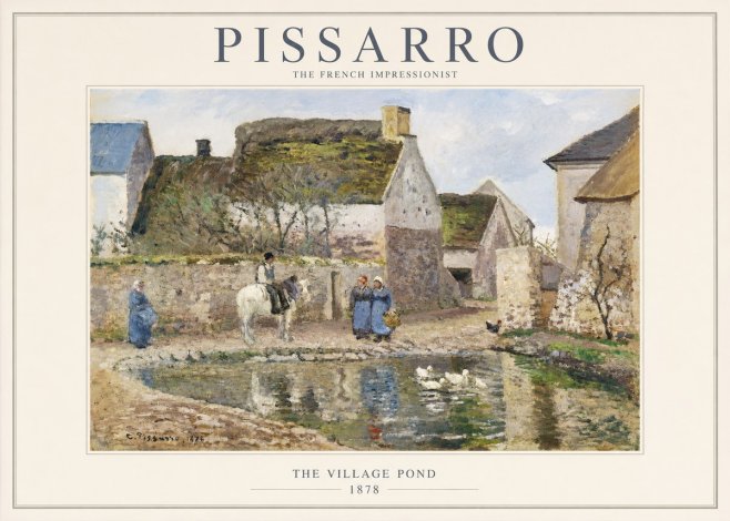 Pissarro The Village Pond No1 - Plakát