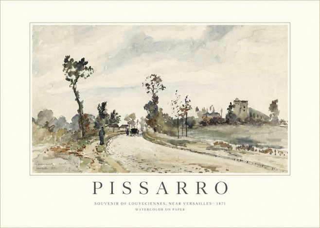 Pissarro Souvenir of Louveciennes, Near Versailles - 1871 No1 - Plakát