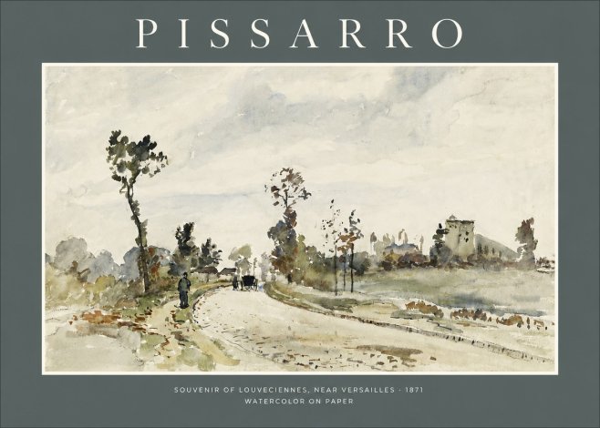 Pissarro Souvenir of Louveciennes, Near Versailles - 1871 No2 - Plakát