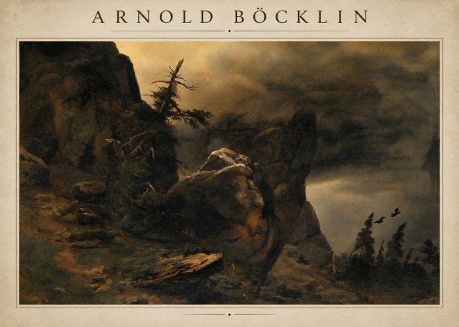 Arnold Böcklin Felsabhang Mit Wettertannen No4 - Plakát