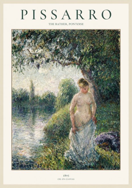 Pissarro The Bather, Pontoise No1 - Plakát