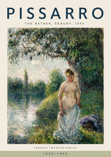 Pissarro The Bather, Pontoise No2 - Plakát