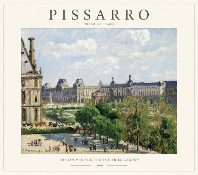 Pissarro The Louvre and the Tuileries Garden No1 - Plakát