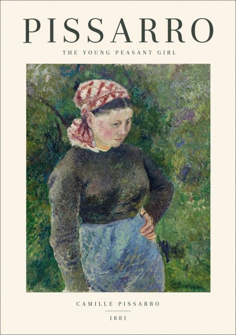 Pissarro The Young Peasant Girl No1 - Plakát