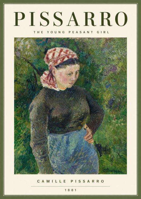 Pissarro The Young Peasant Girl No2 - Plakát