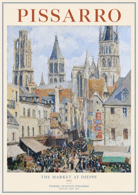 Pissarro The Rue Aux Juifs, Rouen No2 - Plakát