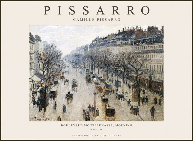 Pissarro Boulevard Montparnasse, Morning No1 - Plakát