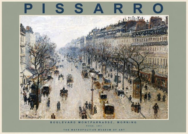 Pissarro Boulevard Montparnasse, Morning No2 - Plakát