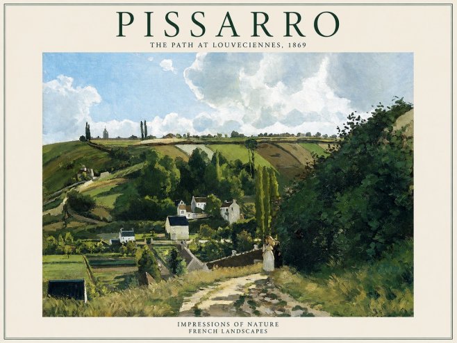 Pissarro The Path at Louveciennes, 1869 No1 - Plakát