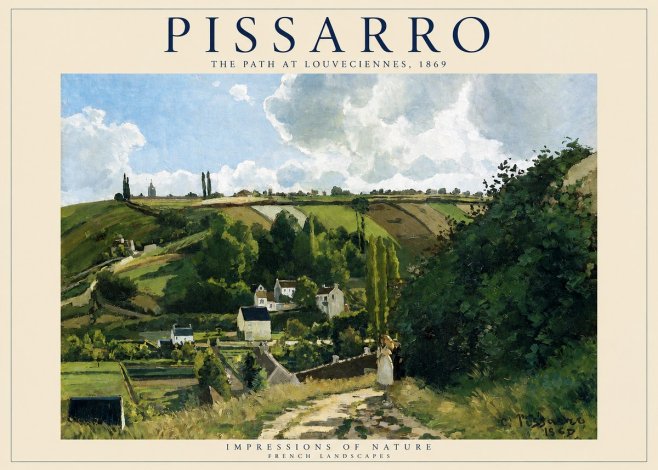 Pissarro The Path at Louveciennes, 1869 No2 - Plakát