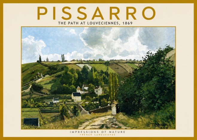 Pissarro The Path at Louveciennes, 1869 No5 - Plakát