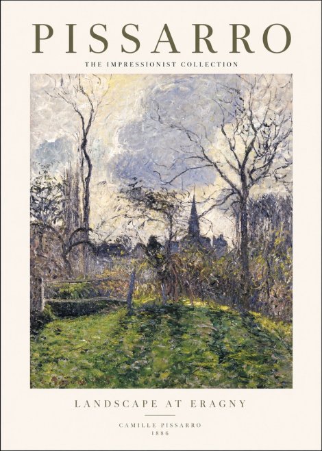Pissarro Landscape at Eragny No1 - Plakát