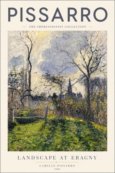 Pissarro Landscape at Eragny No3 - Plakát